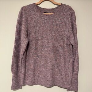 Black Tape purple balloon sleeve variegated sweater